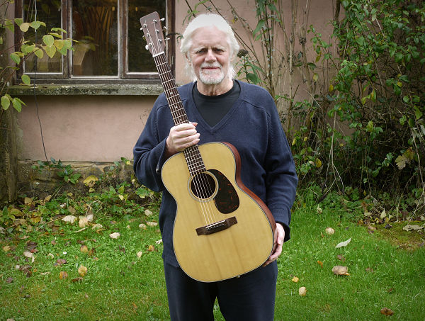 Tony Hazzard and his Martin outside Brook Guitars News Archive 2016-2015