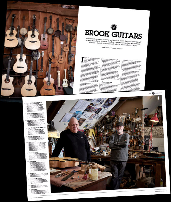 Brook Guitars Article in Guitarist Magazine News Archive 2016-2015