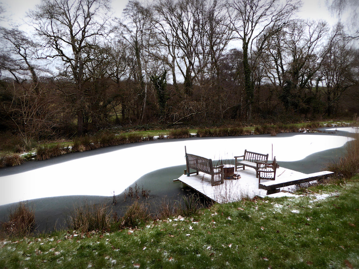 Snow on Pond