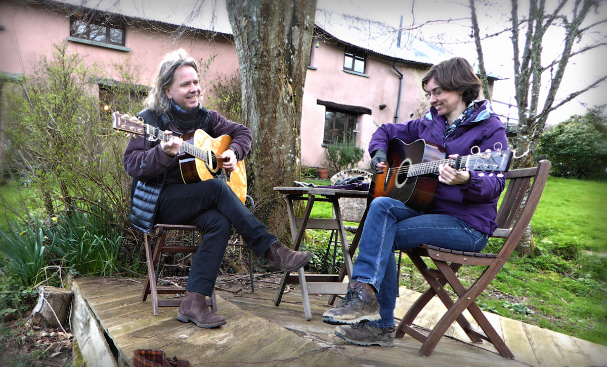 Brian and Megan outside the workshop