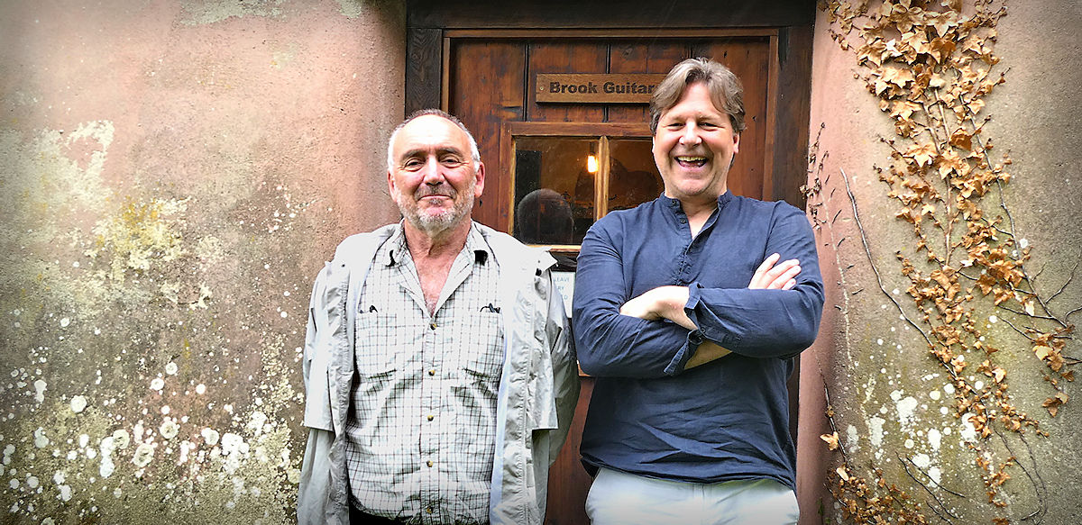 Tony and Peter at the Brook Guitars workshop