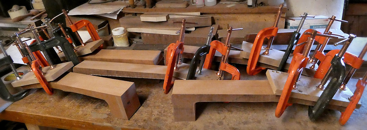 Preparing necks in the workshop