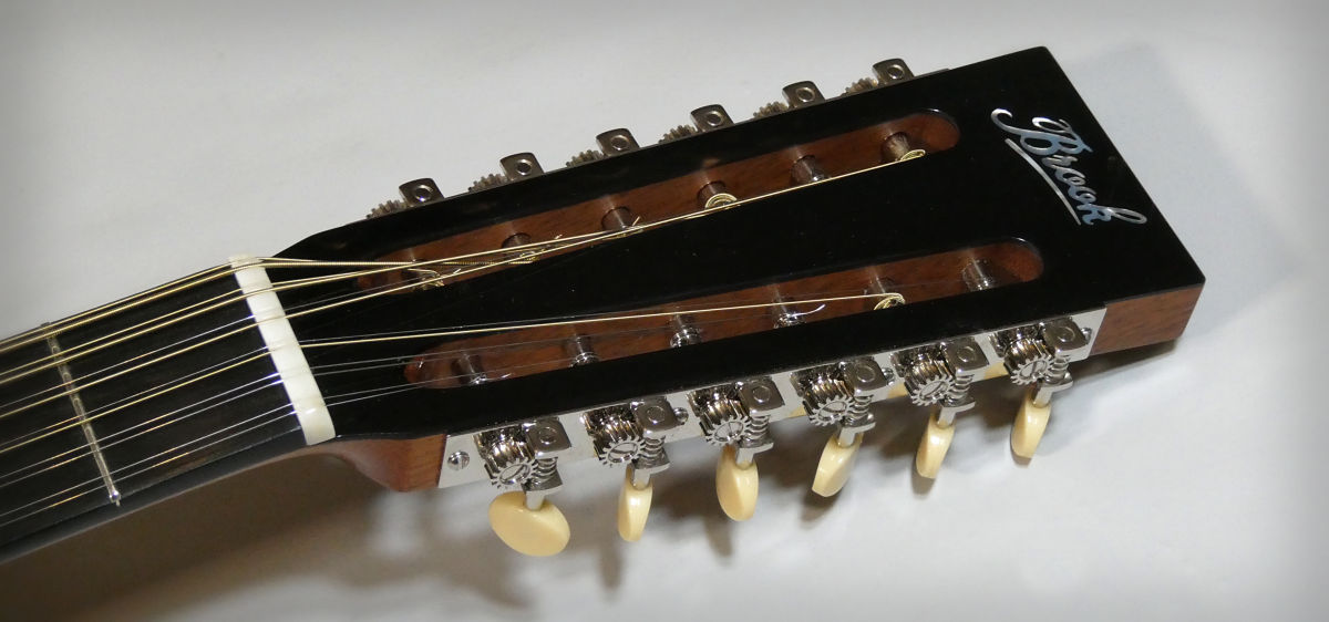 Brook Clyst 12 string Headstock