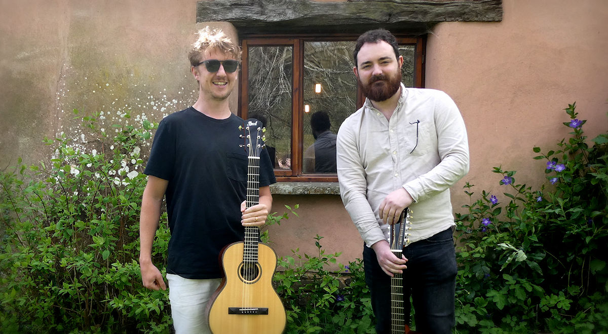 Ross and Danny Outside Brook Guitars