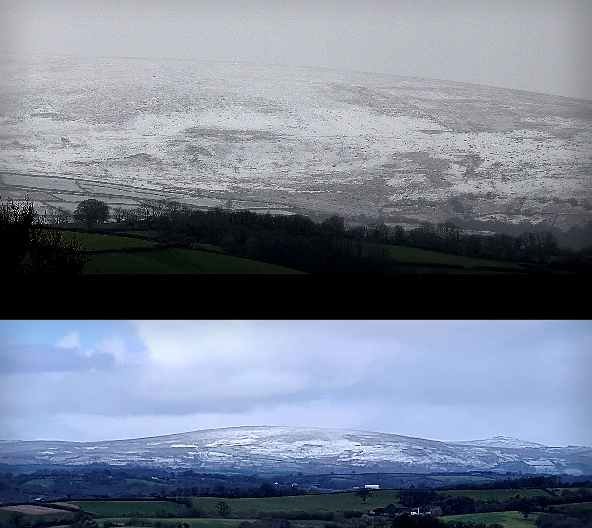 Snow over Dartmoor