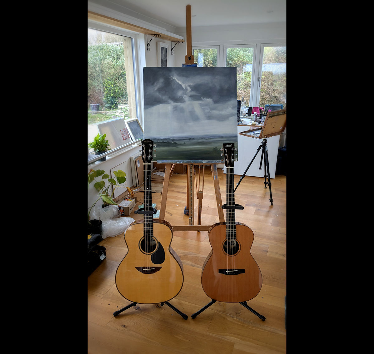 Jon's Guitars and Laura's Painting